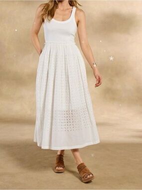 Sundance White Eyelet Midi Dress